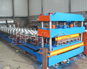 金属彩石瓦成型机01