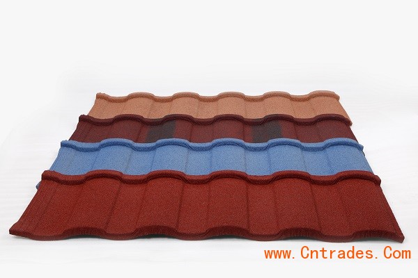 罗马型彩石金属瓦效果图